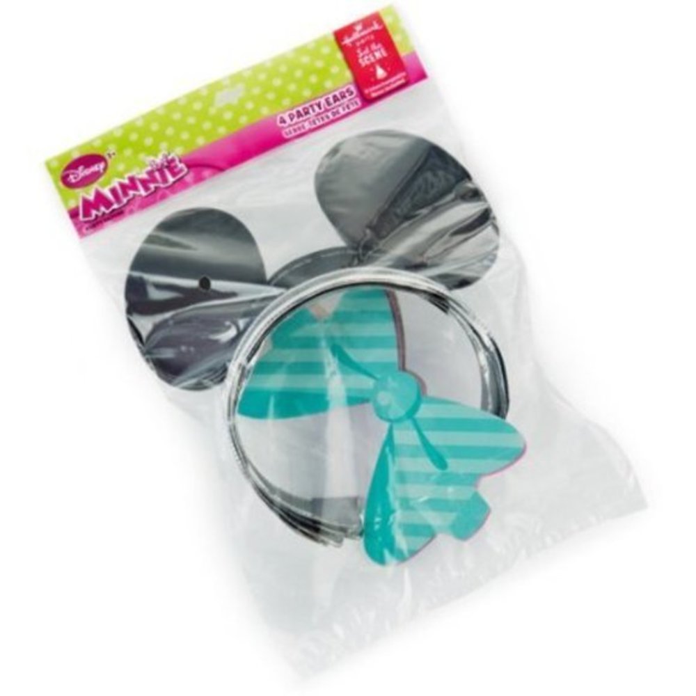 Disney Minnie Headbands with Mouse Ears‎ & Interchangeable Bows B-day Party Hat